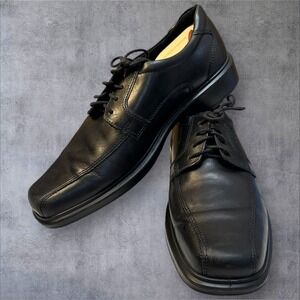 ECCO Men's Black Leather Oxford Lace Up‎ Shoe Stable Balance Sz EU 44 10.5-11 US